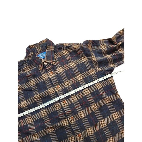 Pendleton country traditionals Men's flannel Made In USA cotton Brown sz Large - Picture 4 of 8